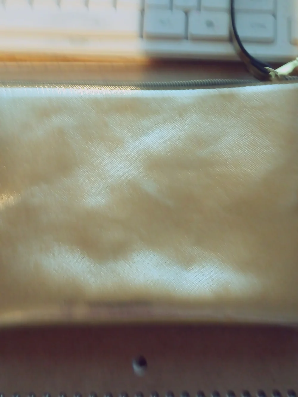 Victoria's Secret Gold Laser-Cut Wristlet Clutch